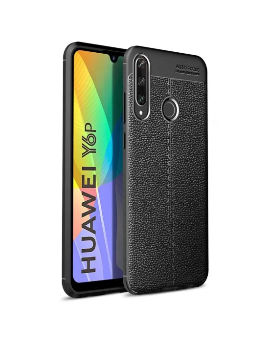 Huawei Y6p Kılıf Auto Focus Kapak - Siyah