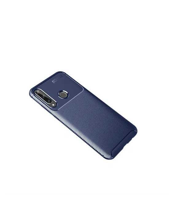 Huawei Y6p Kılıf Auto Focus Karbon Kapak - Lacivert