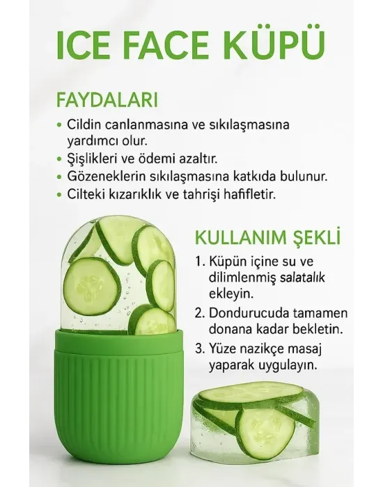 Ice Roller Buz Silindiri Terapi Etkili Yüz Masaj Ve Cilt Bakım Aleti