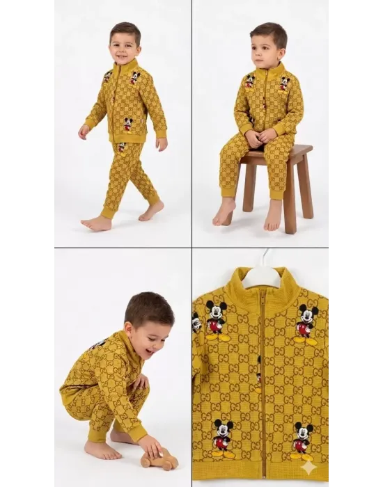 2-5 Yaş Boy Fermuar Detaylı 2 Li Çocuk Takımı