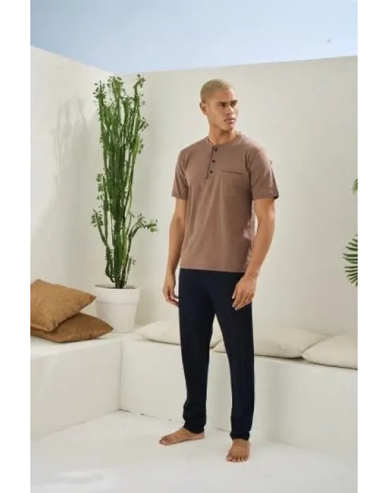 ieg™  2090 Erkek Midi Yaka Pijama Takım