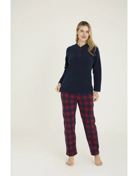 ieg™  7304-K Kadın Midi Yaka Pijama Takım