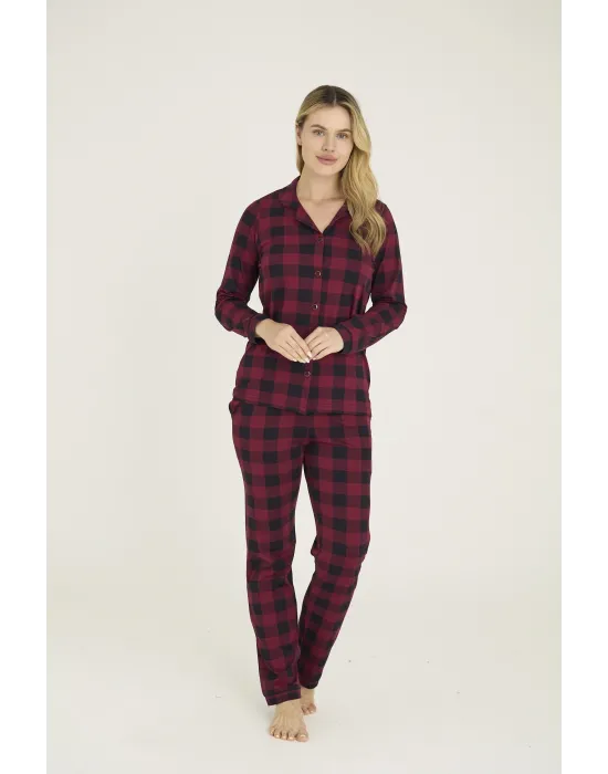 ieg™  9209-K Kadın Apaj Yaka Pijama Takım