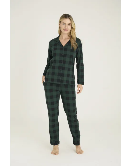 ieg™  9209-K Kadın Apaj Yaka Pijama Takım