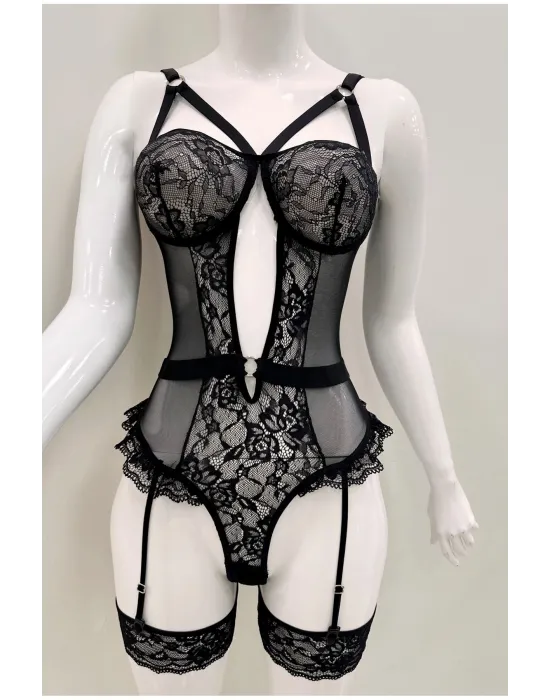 ieg™ Afrodit Siyah Sexy Jartiyer Takım -1050