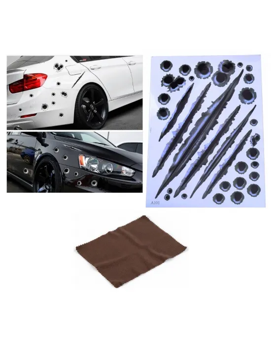 ieg™ Araç Sticker Seti Yara Bere Oto Sticker Yara Şeklinde 3d