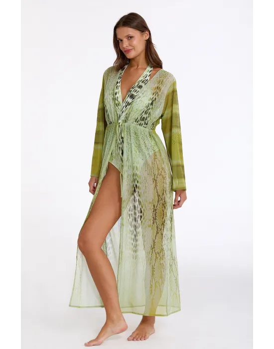 ieg™ Argento 2106-3025 Kadın Önü Açık Uzun Kaftan