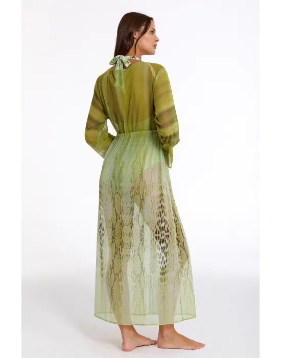 ieg™ Argento 2106-3025 Kadın Önü Açık Uzun Kaftan