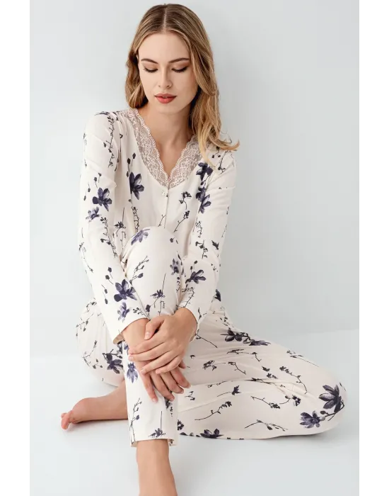 ieg™ Arnetta 3410-S Kadın Uzun Kol Pijama Takım