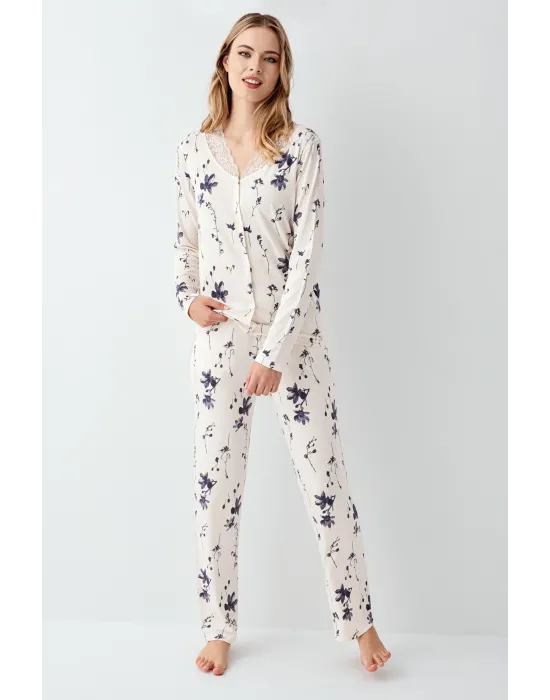 ieg™ Arnetta 3410-S Kadın Uzun Kol Pijama Takım