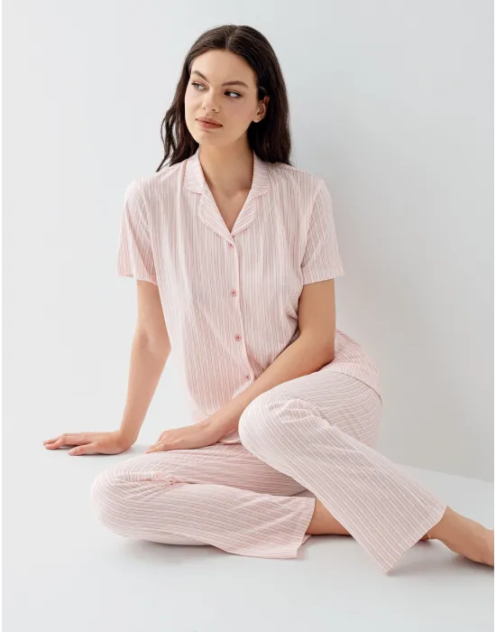 ieg™ Arnetta 3594-S Kadın Gömlek Pijama Takım