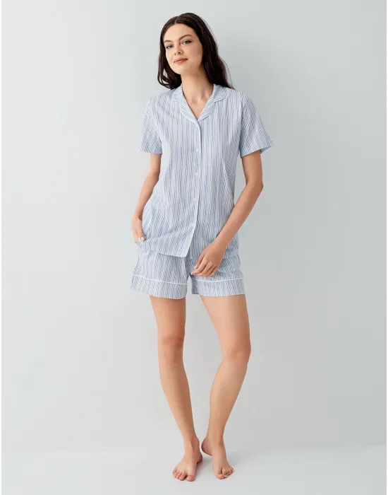 ieg™ Arnetta 3601-S Kadın Gömlek Pijama Şort Takım