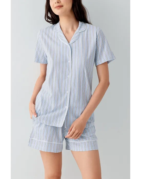 ieg™ Arnetta 3601-S Kadın Gömlek Pijama Şort Takım