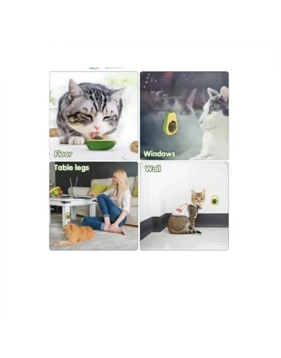 Avokado Tasarımlı Kedi Yalama Topu