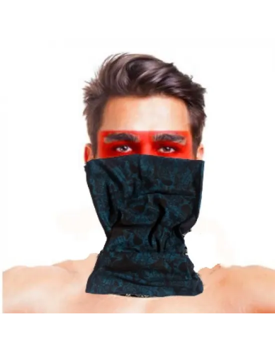 Baf Bandana Çoklu Kafatası Mavi Siyah Maske