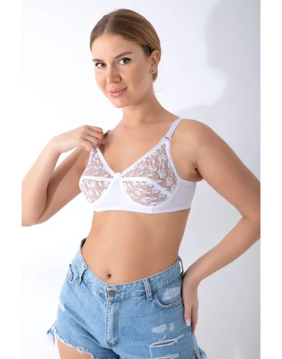 ieg™ Beyaz Dantelli Toparlayıcı Sütyen - 506