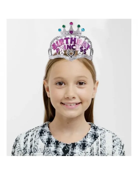 Birthday Prenses Yazılı Çocuk Parti Tacı
