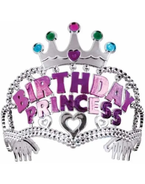 Birthday Prenses Yazılı Çocuk Parti Tacı