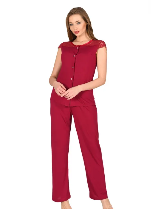 ieg™ Bordo Penye Pijama Takımı - 1632
