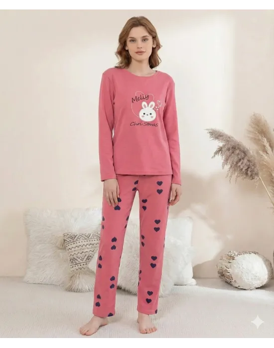 ieg™ Boyraz 0353 Kadın Penye Uzun Kol Pijama Takımı