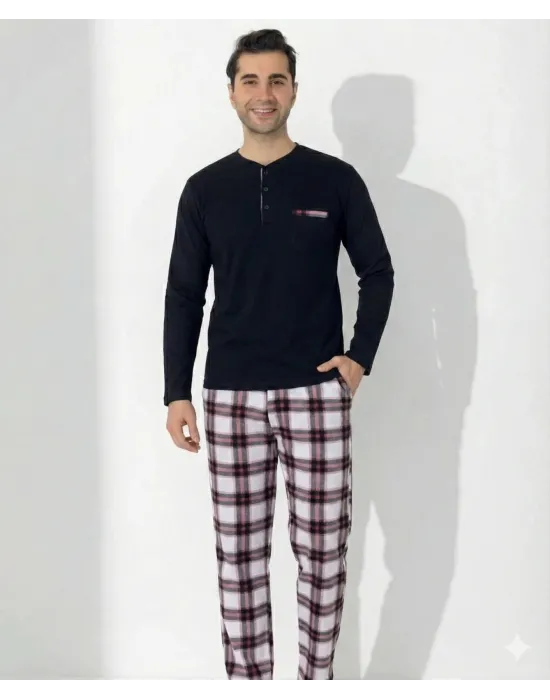 ieg™ Boyraz 0401 Erkek Uzun Kol Pijama Takımı