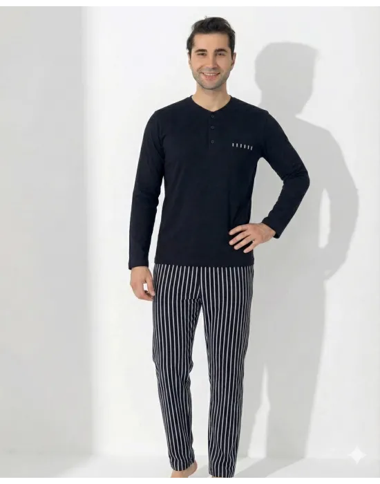 ieg™ Boyraz 0405 Erkek Uzun Kol Pijama Takımı