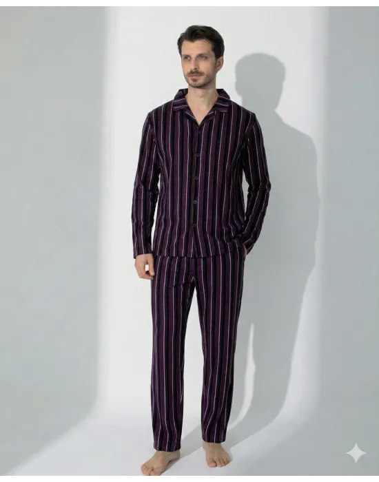 ieg™ Boyraz 70093 Erkek Uzun Kol Penye Pijama Takımı