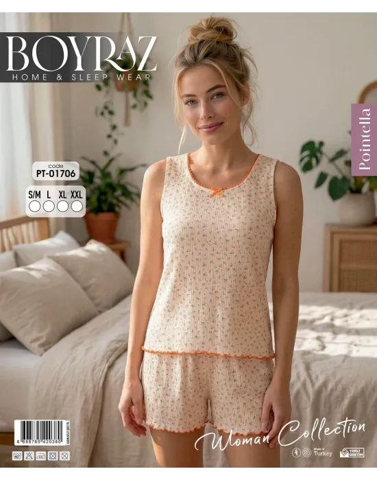 ieg™ Boyraz PT-01706 Kadın Pointella Şortlu Takım