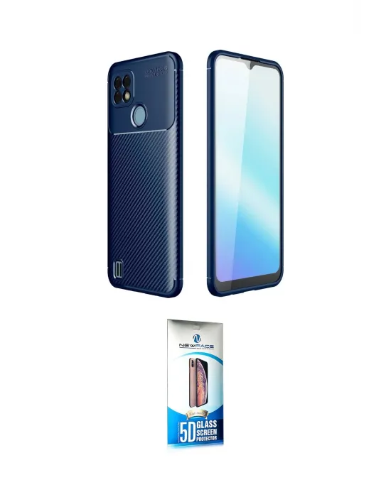 ieg™ C21 Kılıf Eksen Form Prime - Siyah 5D Eko Cam Ekran Koruyucu