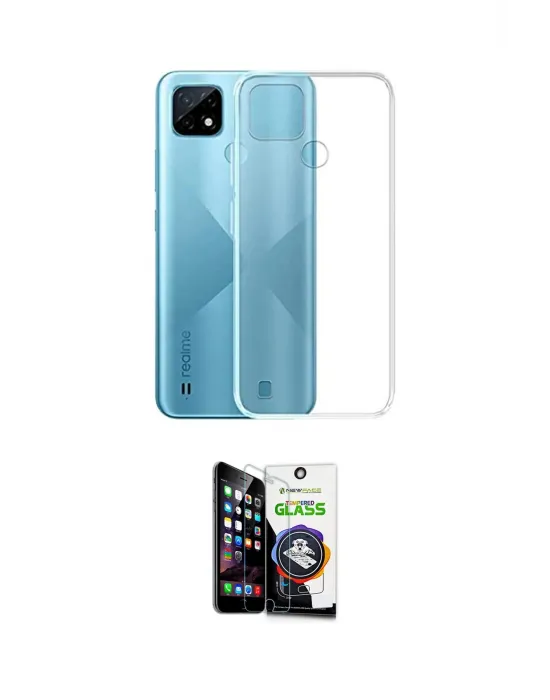 ieg™ C21 Kılıf Zirve Doku - Şeffaf Temperli Cam Ekran Koruyucu