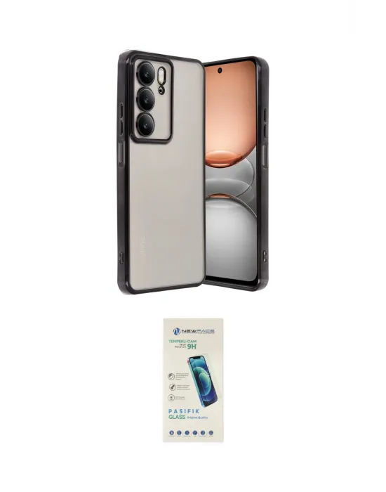 ieg™ C75 4G Kılıf Vadi Minimal - Şeffaf Pasifik Cam Ekran Koruyucu