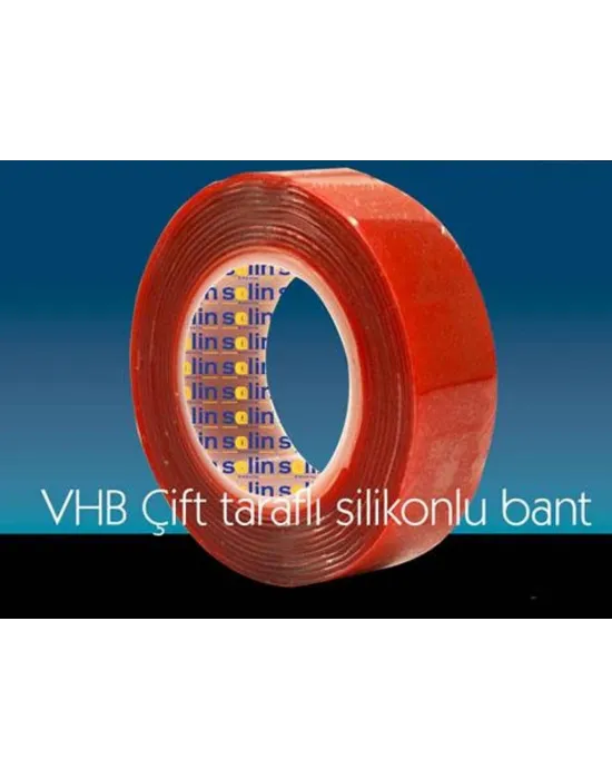 ieg™ Çift Taraflı Akrilik Silikonize Bant 18 Mm X 2 Metre Kırmızı Vhb