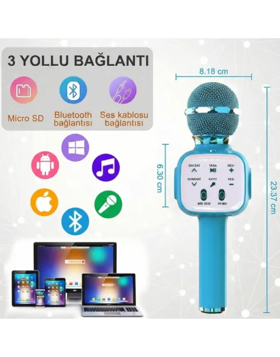 Eğlenceli Karaoke Mikrofonu - Çocuklar İçin