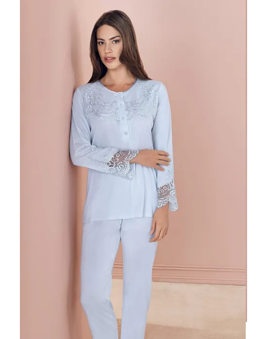 ieg™ Espuar 757 Penye 3lü Sabahlık Pijama Takımı