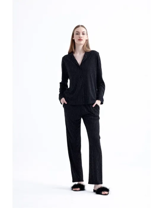ieg™ Espuar 775 Kadın Çizgili Penye Pijama Takımı