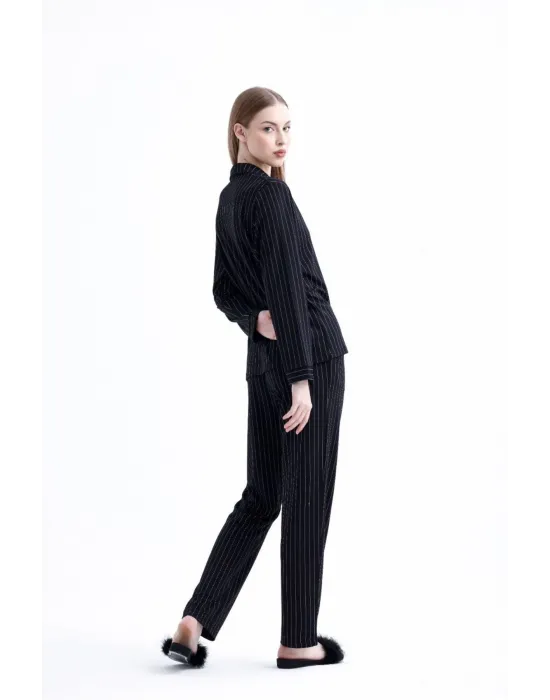 ieg™ Espuar 775 Kadın Çizgili Penye Pijama Takımı