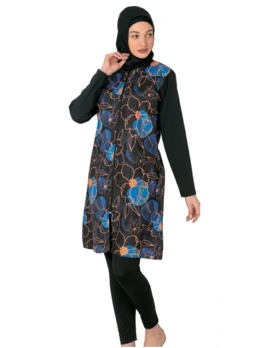ieg™ Fantasy 3440 Bayan Desenli Tesettür Mayo