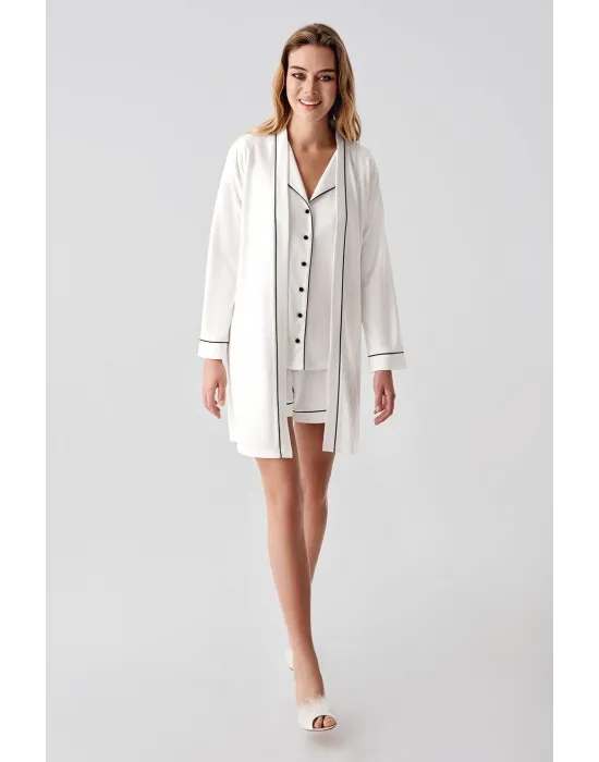 ieg™ Freshness 324 Kadın 4Lü Sabahlıklı Şorlu Pijama Takımı