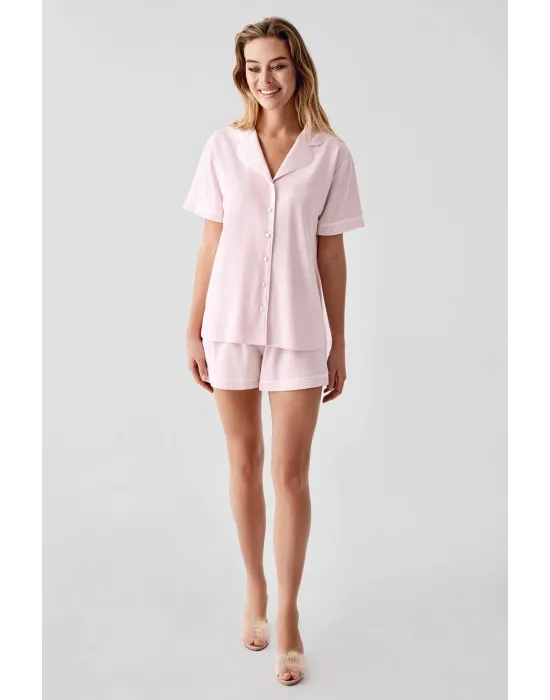 ieg™ Freshness 324 Kadın 4Lü Sabahlıklı Şorlu Pijama Takımı