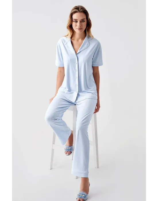 ieg™ Freshness 324 Kadın 4Lü Sabahlıklı Şorlu Pijama Takımı