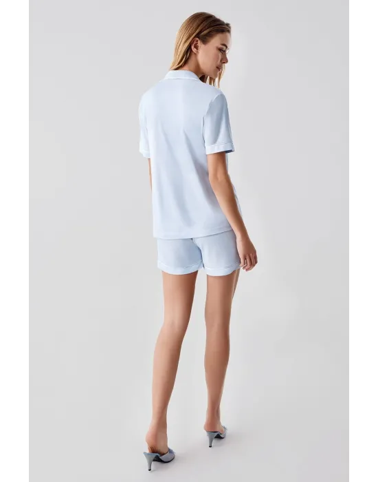 ieg™ Freshness 324 Kadın 4Lü Sabahlıklı Şorlu Pijama Takımı