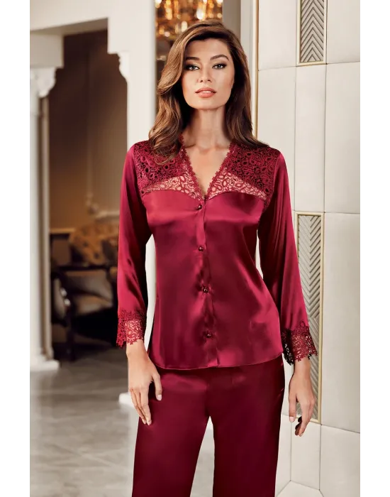 ieg™ Freshness 9600-PT Saten Dantel Detay Pijama Takım