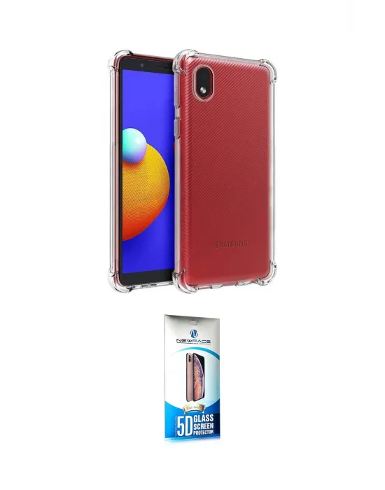 ieg™ Galaxy A01 Core Kılıf İz Form Prime - Siyah 5D Eko Cam Ekran Koruyucu