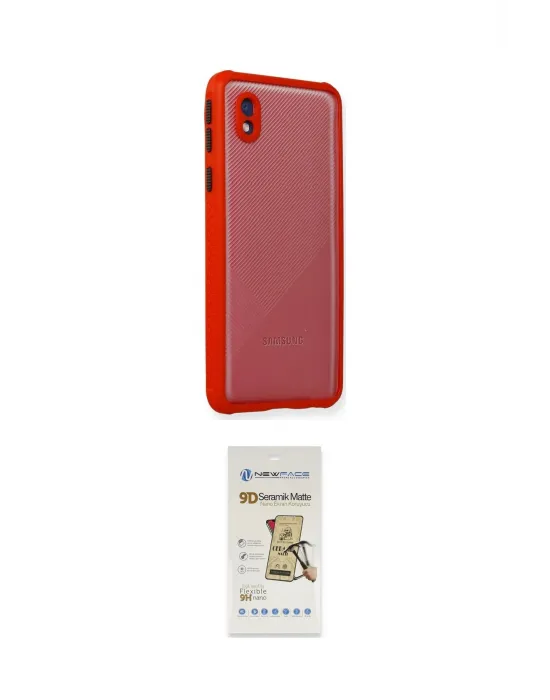 ieg™ Galaxy A01 Core Kılıf Nova Asil Özel Seri - Siyah Mat Seramik Nano Ekran Koruyucu