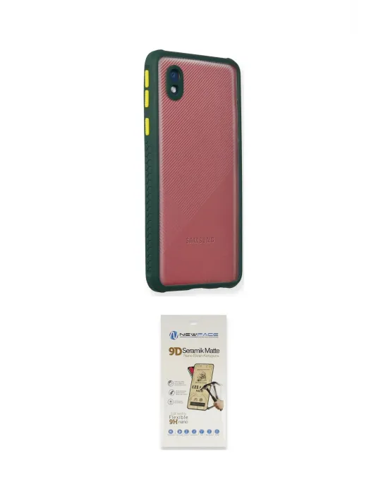 ieg™ Galaxy A01 Core Kılıf Nova Asil Özel Seri - Siyah Mat Seramik Nano Ekran Koruyucu