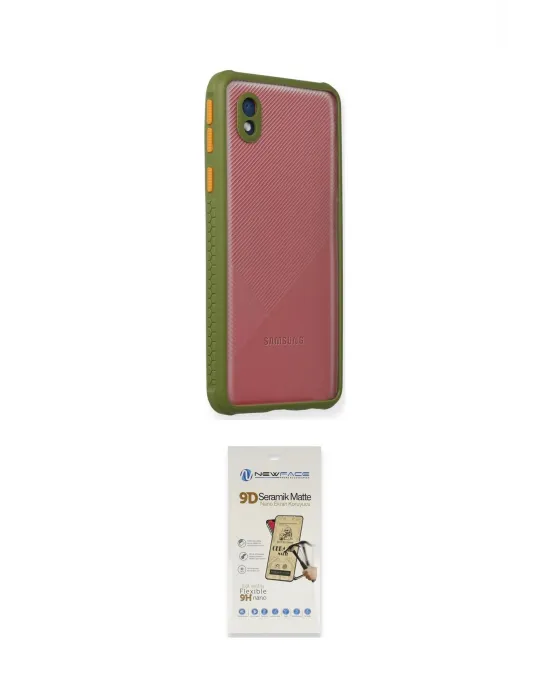 ieg™ Galaxy A01 Core Kılıf Nova Asil Özel Seri - Siyah Mat Seramik Nano Ekran Koruyucu