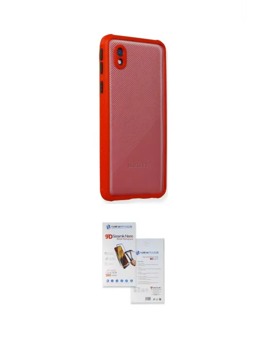 ieg™ Galaxy A01 Core Kılıf Nova Asil Özel Seri - Siyah Seramik Nano Ekran Koruyucu