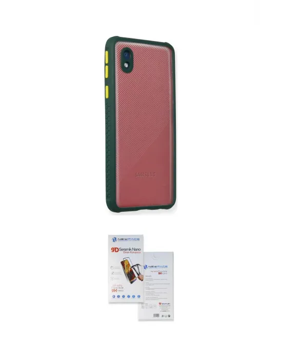 ieg™ Galaxy A01 Core Kılıf Nova Asil Özel Seri - Siyah Seramik Nano Ekran Koruyucu