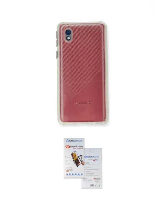ieg™ Galaxy A01 Core Kılıf Nova Asil Özel Seri - Siyah Seramik Nano Ekran Koruyucu