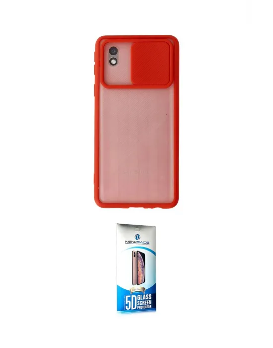 ieg™ Galaxy A01 Core Kılıf Vadi Çizgi - Siyah 5D Eko Cam Ekran Koruyucu